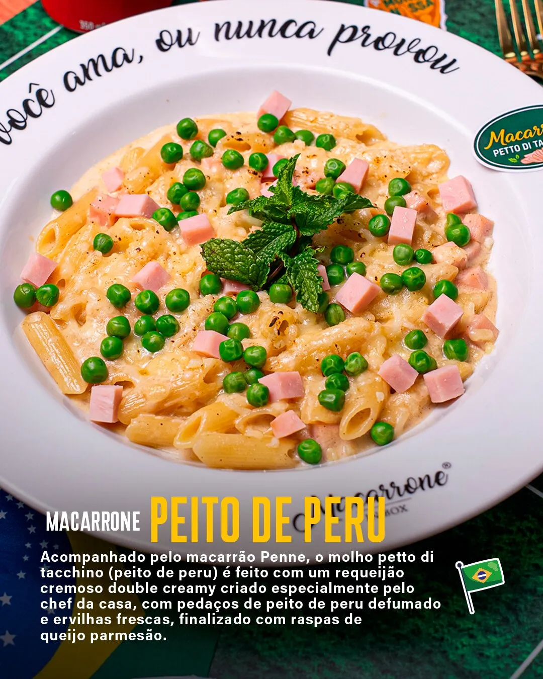 Post do Macarrone Peito de Peru