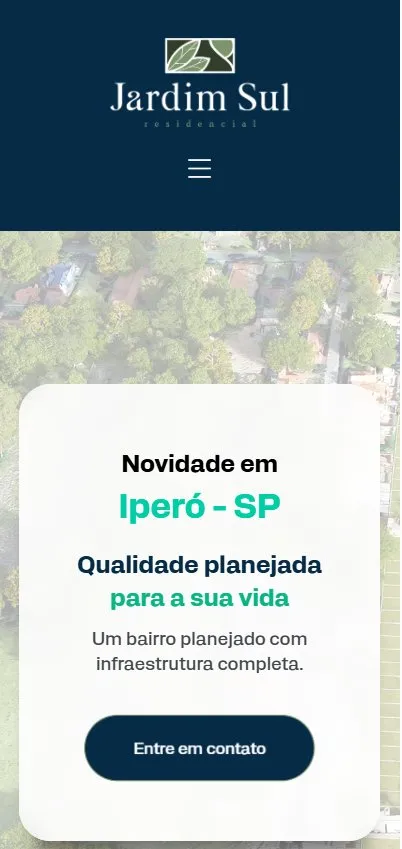 Jardim Sul Residencial, versão mobile